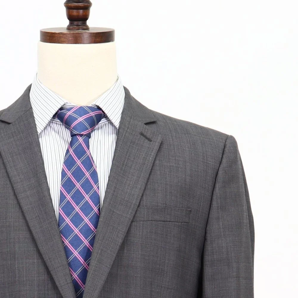 Express 42L Gray Solid 2-Button Sport Coat Blazer Jacket V113